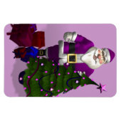 パープルサンタクロース マグネット (横)