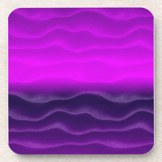 パープルサンドデュネス抽象芸術 コースター (正面)