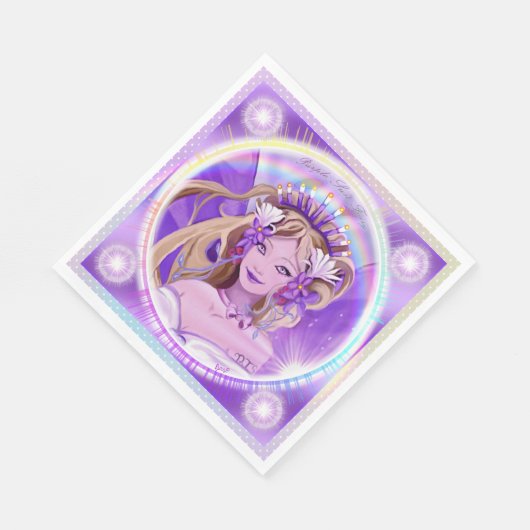 パープルサンフェアリーナプキンス スタンダードランチョンナプキン (角)
