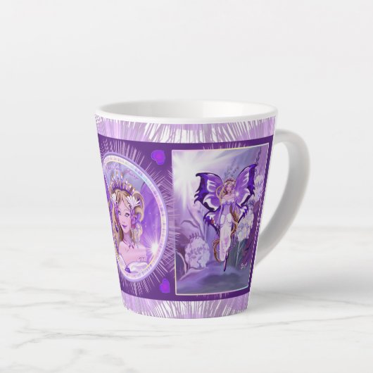 パープルサンフェアリーラテマグ カフェラテマグ (右アングル)