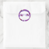 パープルサンフェアリー丸ステッカー ラウンドシール (バッグ)