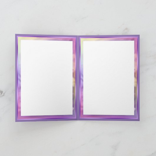 パープルサンフェアリー空白のカード サンキューカード (内部)