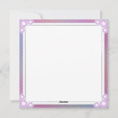 パープルサンフェアリー空白のカード シーズンカード (裏面)