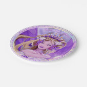 パープルサンフェアリー紙プレート ペーパープレート (アングル)