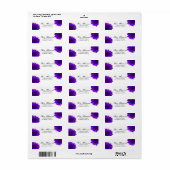 パープルサンフラワーズ差出人住所ラベル ラベル (フルシート)