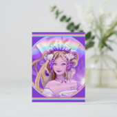 パープルサン妖精ポストカード ポストカード (スタンド正面)
