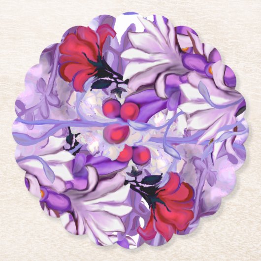 パープルサン妖精 ペーパーコースター (正面)