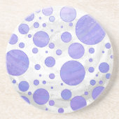 パープルサン水玉模様 コースター (正面)