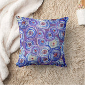 パープルサークル投げクッション クッション (ブランケット)