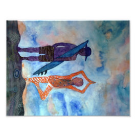 パープルサーフオレンジヨガフォト フォトプリント