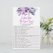 パープルザグルームズセーズブライダルシャワーゲーム 便箋 (スタンド正面)