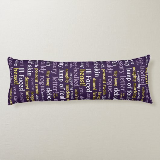 パープルシェイクスピアおもしろい侮辱イギリスの贈り物 ボディピロー (裏面)