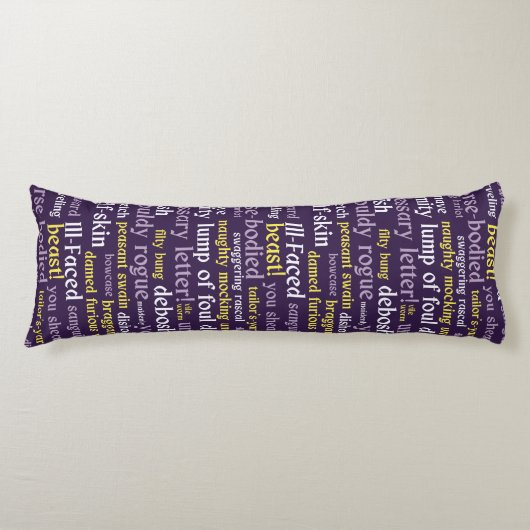 パープルシェイクスピアおもしろい侮辱イギリスの贈り物 ボディピロー (正面)
