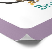 パープルシェブロンフクロウのベビーアート ポスター (角)