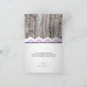 パープルシェブロン&ウッド リアルサンクスカード サンキューカード (内部)