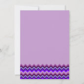 パープルシェブロン ティピー キャンプ 誕生日 招待状 (裏面)