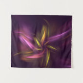 パープルシェード抽象芸術フラワーファンタジー タペストリー (正面(横))