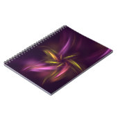 パープルシェード抽象芸術フラワーファンタジー ノートブック (左側)