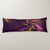 パープルシェード抽象芸術フラワーファンタジー ボディピロー (裏面)