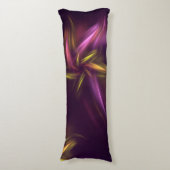 パープルシェード抽象芸術フラワーファンタジー ボディピロー (正面縦)