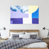 パープルシェード キャンバスプリント (インサイチュ (寝室))