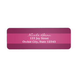 パープルシストライプのック招待状住所 シール