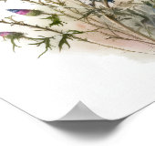 パープルシスルフラワーアートプリントポスター ポスター (角)