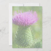 パープルシスルーフラワーパーティー 招待状 (裏面)