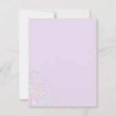 パープルシックスノーフレークスウィート16招待状 招待状 (裏面)