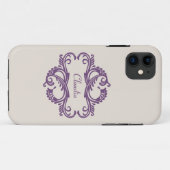 パープルシックDamask BT iPhone 5ケース Case-Mate iPhoneケース (裏面(横))