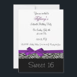 パープルシックSweet sixteenパーティの招待状 招待状<br><div class="desc">トレンディーsweet sixteenパーティの招待状、簡単にカスタマイズ可能なカッコいいお尻とクリック!カスタマイズ! "it"追加オプションの追加、変更、削除、サイズ変更、再着色、再スタイリング、文字とイメージ</div>