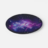 パープルシテナルモノグラム誕生日 ペーパープレート (アングル)