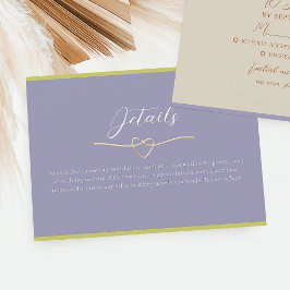 パープルシトラスグリーン結婚式の詳細 エンクロージャーカード
