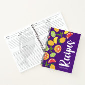 パープルシトラスレモンオレンジパターン名レシピ ノートブック (内部)