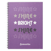 パープルシャイン。シャイン。明るい。シャイン。シャイン。 ノートブック (正面)