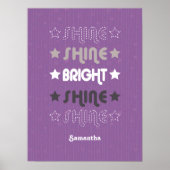 パープルシャイン。シャイン。明るい。シャイン。シャイン。 ポスター (正面)