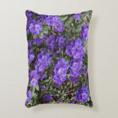 パープルシャクナゲ開花フローラ アクセントクッション (正面(垂直))