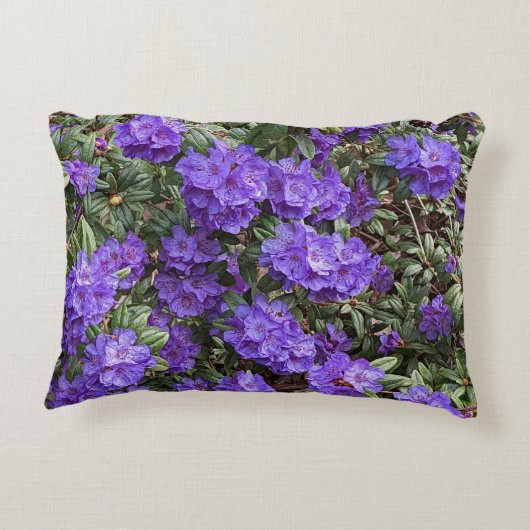 パープルシャクナゲ開花フローラ アクセントクッション (裏面)