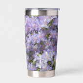 パープルシャクナゲ開花フローラ 保温保冷タンブラー (左面)