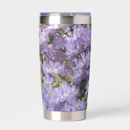 パープルシャクナゲ開花フローラ 保温保冷タンブラー (正面)