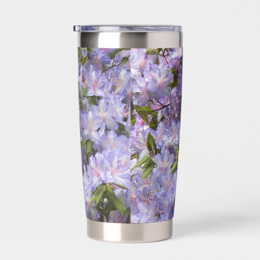 パープルシャクナゲ開花フローラ 保温保冷タンブラー (右面)
