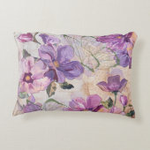 パープルシャビーコテージ蝶 アクセントクッション (裏面)