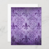 パープルシャビー（紋章の）フラ・ダ・リスクラップブック紙 (正面/裏面)