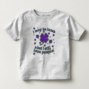 パープルシャムロックセントパトリックズデイデザイン トドラーTシャツ