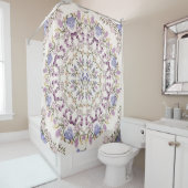 パープルシャワーカーテン – 藤のカーテン – フローラ シャワーカーテン (インサイチュ)