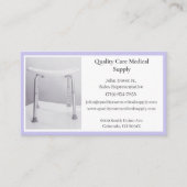 パープルシャワーチェア機器メディカルシニアシ気にア 名刺 (正面)