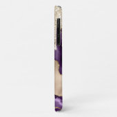 パープルシャンパンアイボリー&金ゴールドアガテストーン Case-Mate iPhoneケース (裏面/左)