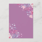 パープルシャーズ カントリー ワイルドフラワーズ フローラル ウェディング エンクロージャーカード (裏面)