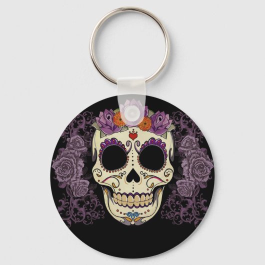 パープルシュガースカル キーホルダー (正面)