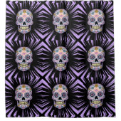 パープルシュガースカル シャワーカーテン (正面)